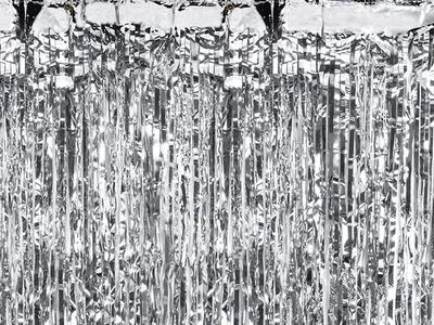 Perde dekorative feste universale, 90x250 cm, argjendtë - 1