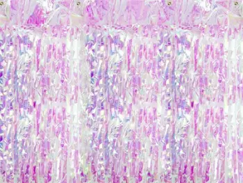 Perde dekorative Glitter Curtain, tinsel, 2.5m, ngjyrë shumëngjyrëshe