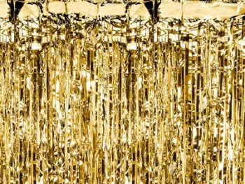 Perde dekorative me shkëlqim, Glitter Curtain Gold, 2.5 m, ngjyrë ari