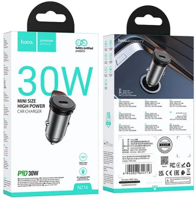 Karikues veture HOCO PD, USB C, 30W, gri metalike - 1