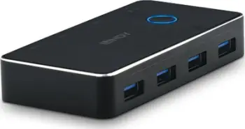 Ndarës USB Lindy 43387, 4 porta USB 3.0, dalje audio 3.5mm, gri