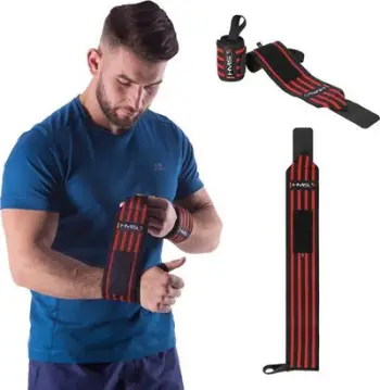 Rripa kapjeje HMS Grip Strips, set 2 copë, për stërvitje force, të zinj