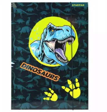 Dosje dokumentesh Starpak Dinosaur, A4, me elastik, shumëngjyrëshe