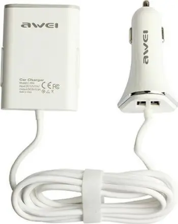 Karikues veture Awei C-400, 4x USB A, 2A, i bardhë