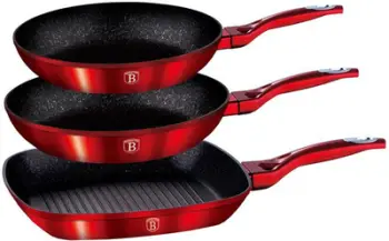 Set tiganësh Berlinger Haus, 20, 24, 28cm, 3 copë, të kuqe