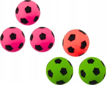 Set topa antistres LEAN Toys, 6 copë, stil futbolli, shumëngjyrëshe