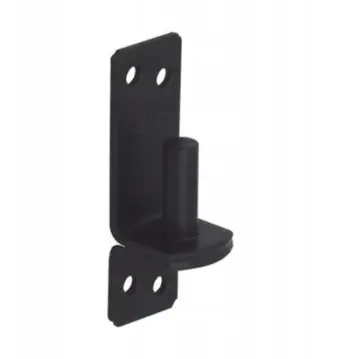 Mbajtëse menteshe për portë Bratek Gate Pin Hinge Bracket Ø16, 25x130mm, e zezë