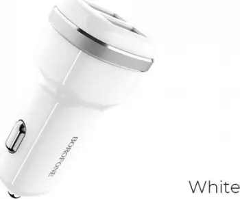 Karikues veture Borofone BZ13, 2x USB A, 2.4A, i bardhë