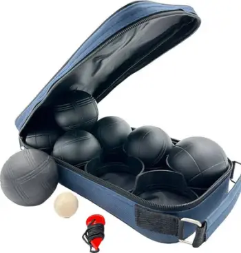 Set petankë Enero Pro, 8 topa, me kuti, i zi