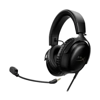 Ndegjuese Gaming HyperX Cloud III – Wired, 53mm Drivers, USB & 3.5mm, Noise-Cancelling Mic , Black