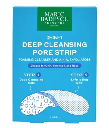 Faculeta pastruese Mario Badescu 2‑in‑1 Deep Cleansing Pore Strip, 6 copë