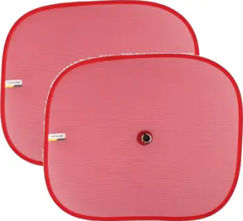 Perde dielli për makinë Dunlop, set 2 copë, 36x44cm, e kuqe