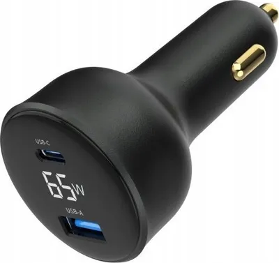 Karikues veture Gembird, 65W, USB C PD, ekran LCD, i zi - 2