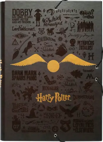 Dosje elastike Harry Potter Glasses, A4, shumëngjyrëshe