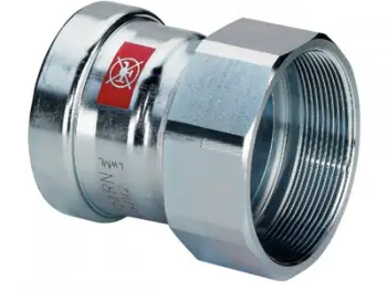 Adaptor tubacionesh Viega Prestabo 35 x 1, lidhje femër femër, çelik i galvanizuar