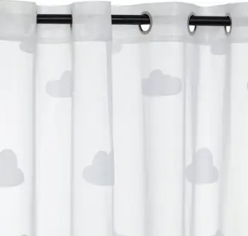 Perde për dhomën e fëmijëve Atmosphera Cloud, 140 x 240 cm, model me re, e bardhë