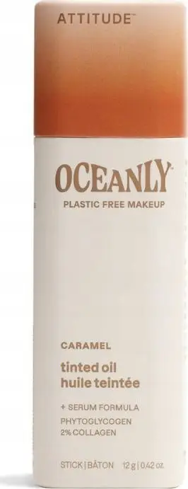 Vaj i fytyrës me ngjyrë Attitude Oceanly Tinted Oil Caramel, hidratues, në format stik