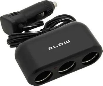Adaptor rryme për veturë BLOW 96-867, lidhje në çakmak, i zi