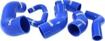 Set tubash silikoni TurboWorks për marrje ajri, Mitsubishi EVO 9, rezistent ndaj temperaturës 200°C, ngjyrë blu