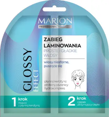Set trajtimi laminues për flokë Marion Duo Straight and Smooth, 20ml, me kapuç folie