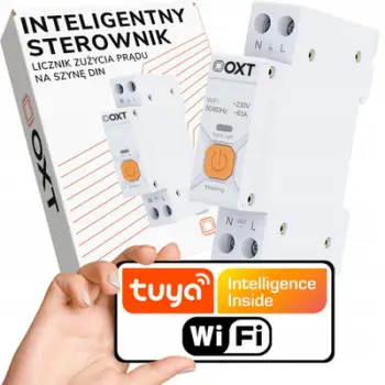 Ndërprerës inteligjent OXT Controller Meter, 63A, WiFi Tuya, matje temperature