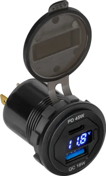 Karikues veture USB Type C, 63W, Quick Charge 3.0, i zi