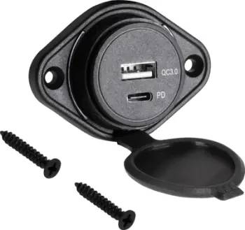 Karikues veture PEIYING PY-CHR0009, 2 porta USB, QC 3.0 dhe PD, 18W, i zi