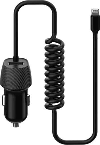 Karikues veture Platinet PLCRSL, 1x USB A 3.4A, kabllo Lightning, i zi