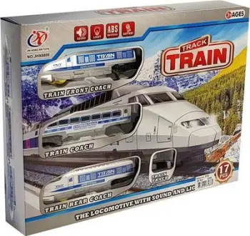 Set tren lodër Leantoys, me bateri, me drita dhe tinguj, shumëngjyrësh