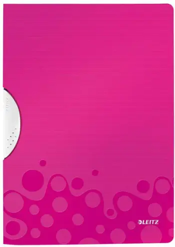 Dosje kapëse LEITZ WOW ColorClip 4185-00-23, A4, PP, rozë metalike