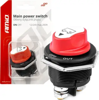 Ndërprerës mase AMiO Power Cut-Off Switch, 200A, 12/24/32V, me levë