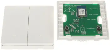 Ndërprerës inteligjent i dyfishtë ATLO WB2/K TUYA, Wi Fi, Tuya Smart, i bardhë