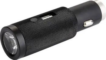 Karikues veture Realpower Torch, 1x USB A 2.4A, me dritë dore, i zi