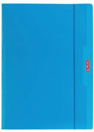 Dosje Herlitz Color Blocking, A4, me shirita elastikë, blu