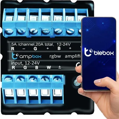 Përforcues ndriçimi LED BleBox AmpBox, 4 kanale, profesional - 1