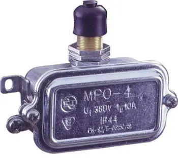 Ndërprerës limitues miniaturë Promet MPO-4, kontakt snap action, IP44, gri
