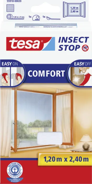 Rrjetë kundër mushkonjave Tesa Comfort (55918-00020-00), 1.20x2.40m, e bardhë