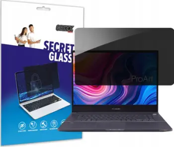 Stakllo mbrojtëse privatësie për laptop GrizzProtector, 14", xham i kalitur, transparente