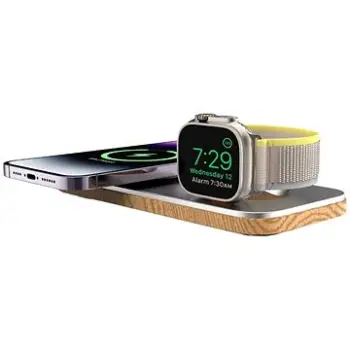 Karikues wireless CubeNest K200 2in1 MagSafe, 20W, për iPhone Apple Watch AirPods, gri