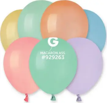 Set tullumbacesh Pastel Balloons Macaron Mix, 100 copë, madhësi e vogël, shumëngjyrëshe