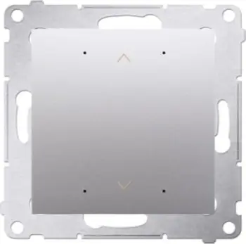 Buton inteligjent për roleta Kontakt Simon 54 GO DEZ1W.01/43, WiFi, 2x5A 230V, argjend mat