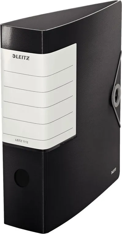 Dosje levë Leitz 180° Active Solid, A4, 82mm, e zezë - 2
