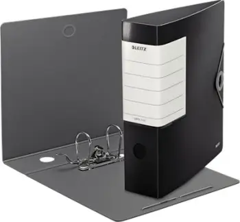 Dosje levë Leitz 180° Active Solid, A4, 82mm, e zezë