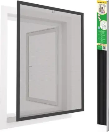 Rrjetë kundër insekteve Easy Life Window ALU, 100x120cm, për dritare, antracit
