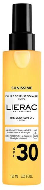 Vaj mbrojtës ndaj diellit Lierac SPF 30 Sunissime (The Silky Sun Oil), 150 ml
