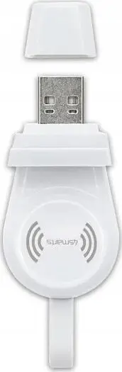Karikues wireless për Apple Watch 4smarts VoltBeam Mini, 2.5W, USB A, i bardhë