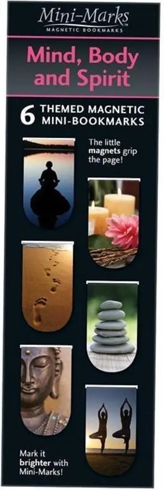Faqeruajtës magnetik Mini Mark Mind Body and Spirit, set 6 copë, shumëngjyrësh