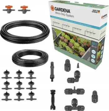 Set ujitjeje Gardena Start Set for Raised Beds, për 35 bimë, sistem me pika