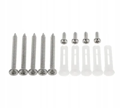 Set montimi STG STG-WM03-D, vida metalike me dykulla, inox, të bardha - 1