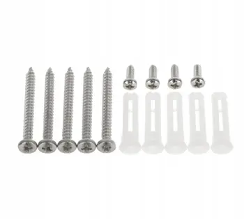Set montimi STG STG-WM03-D, vida metalike me dykulla, inox, të bardha